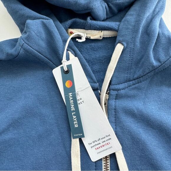 Marine Layer Afternoon Hoodie in Faded Navy Blue Size Small NWT - Picture 4 of 8